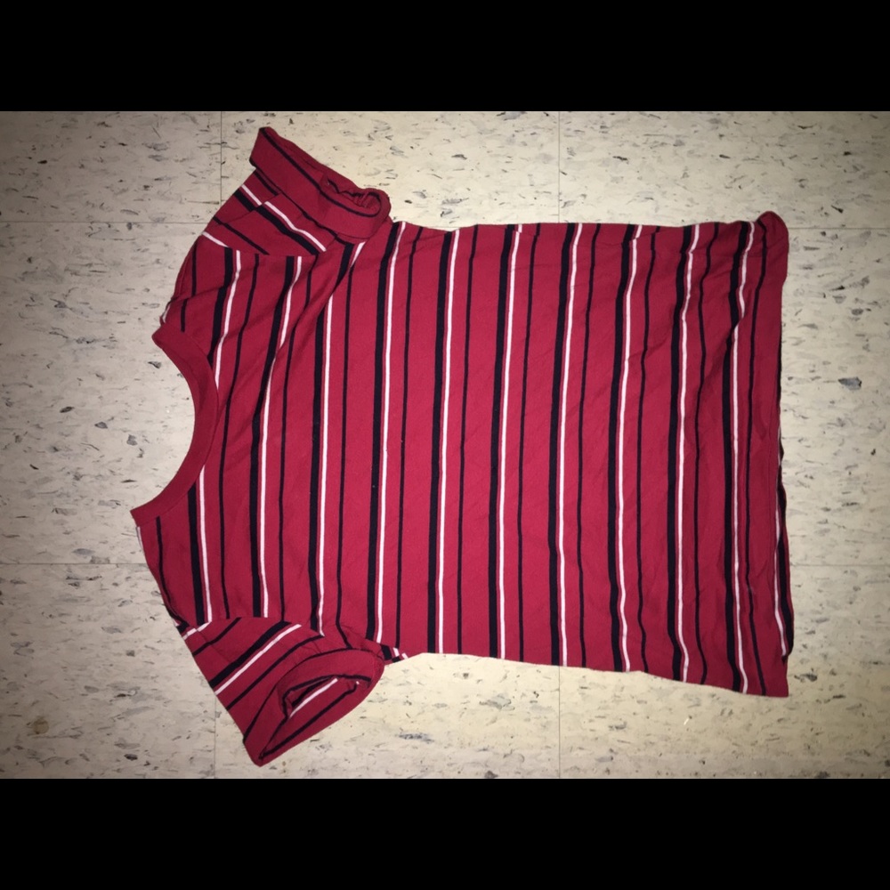 Red striped tee